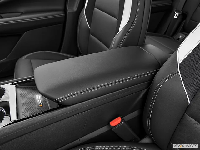 2026 Chevrolet Blazer EV | Front center console with closed lid, from driver’s side looking down