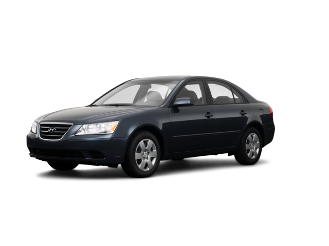 2009 Hyundai Sonata GLS PZEV, front three-quarter view, paint 1 of 8
