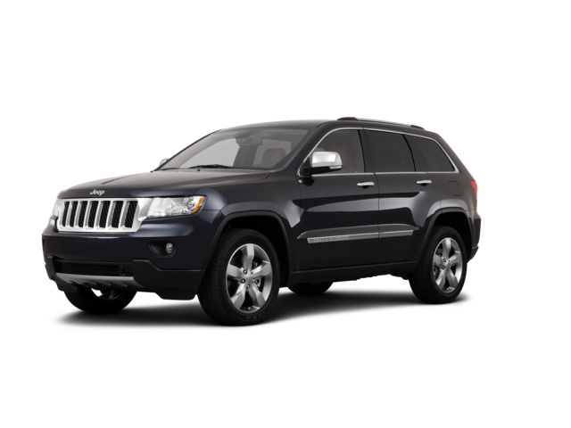 2013 Jeep Grand Cherokee Overland, front three-quarter view, paint 1 of 8