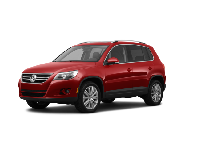 2011 Volkswagen Tiguan SEL, front three-quarter view, paint 1 of 7