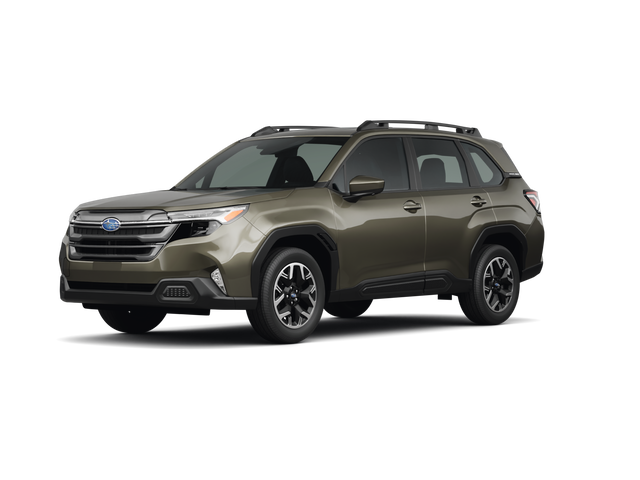2025 Subaru Forester Premium, front three-quarter view, paint 1 of 8